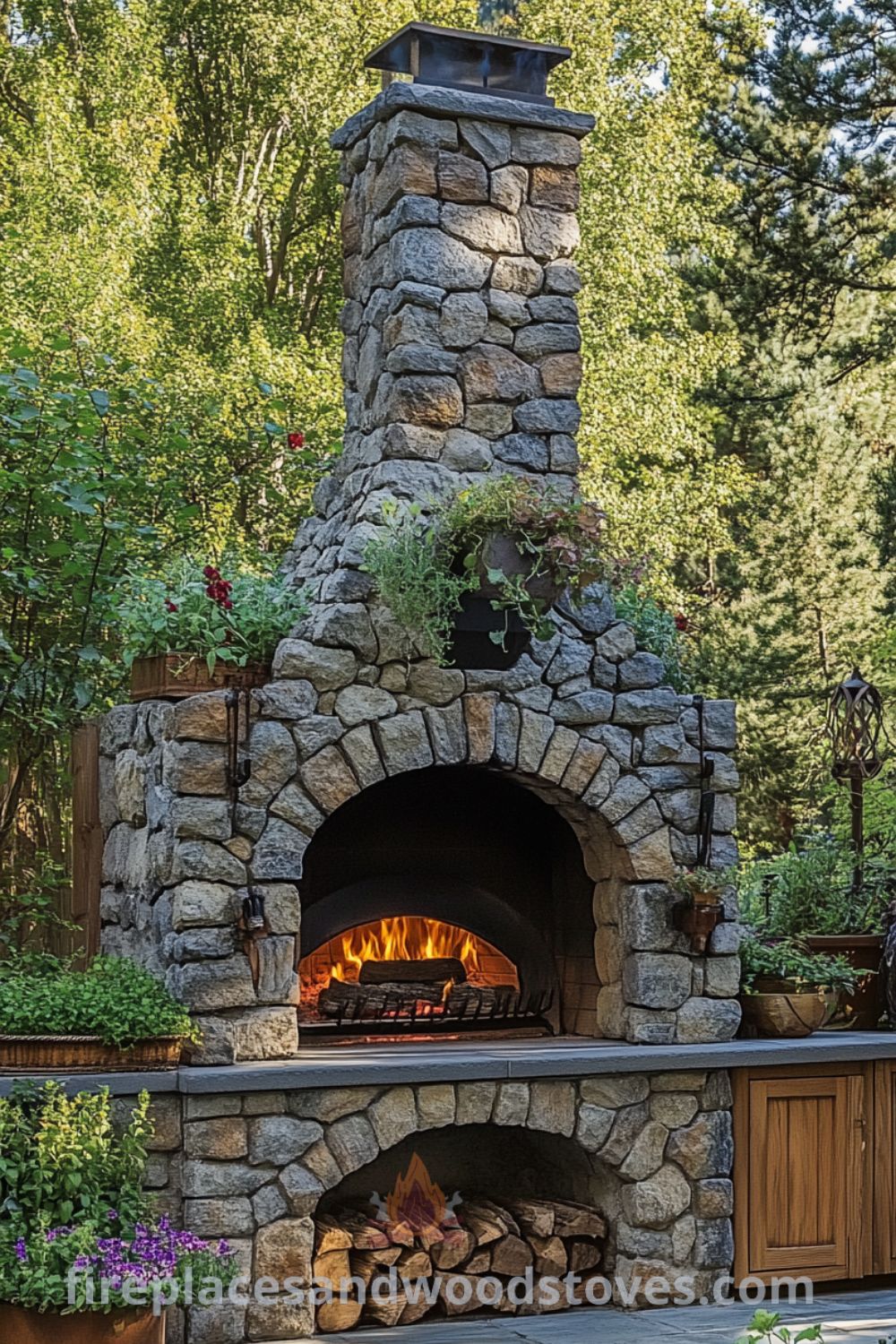 Charming backyard pizza oven on fireplacesandwoodstoves.com, showcasing a brick oven, DIY kitchen elements, and cozy decor inspirations for outdoor cooking and patio design.