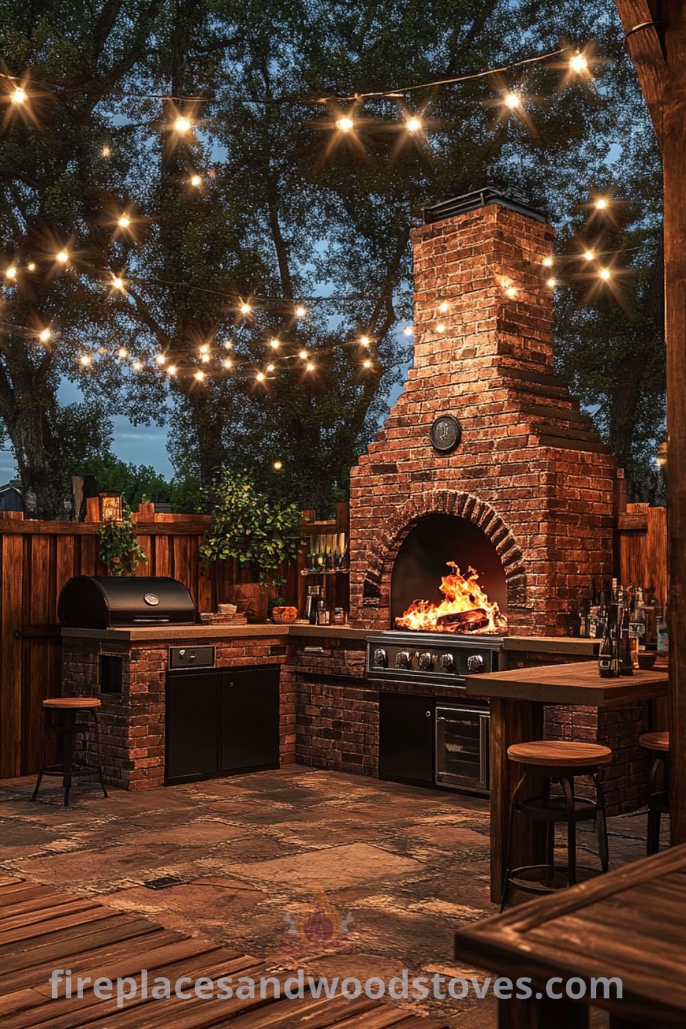 Charming outdoor brick oven on fireplacesandwoodstoves.com, featuring cozy backyard kitchen designs, outdoor cooking inspirations, and ideas for a perfect patio layout.