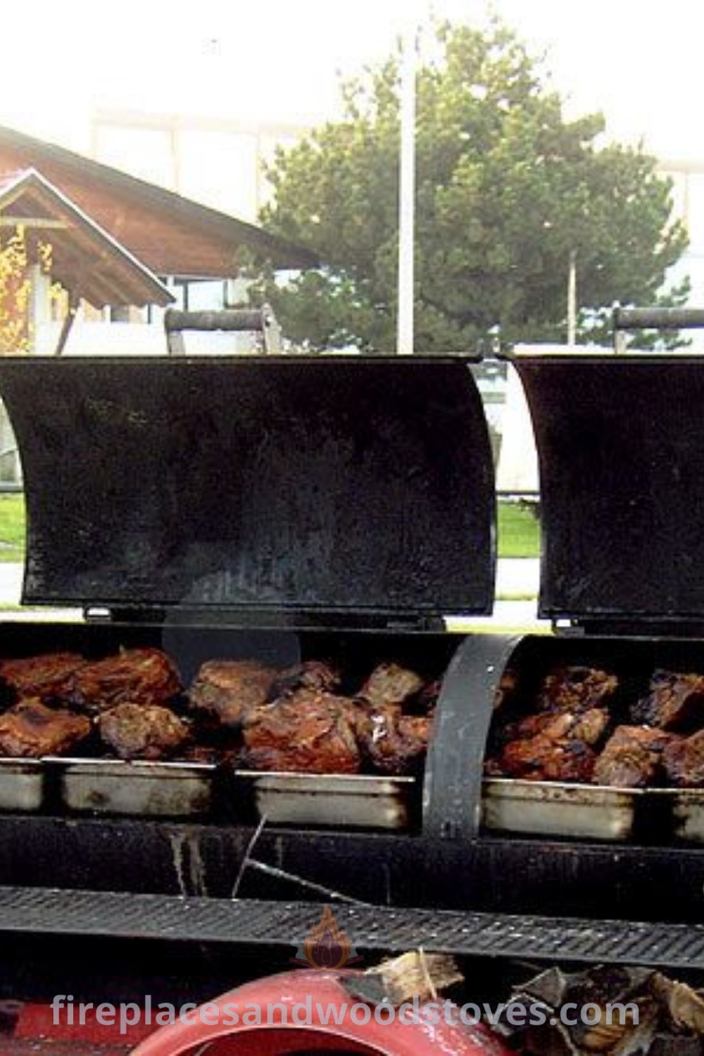 An outdoor BBQ grill with delicious food cooking on its burners, showcasing the best offset smoker and Pit Boss features, perfect for backyard gatherings. Explore stylish outdoor grilling ideas and more at patioandhomefurniture.com.