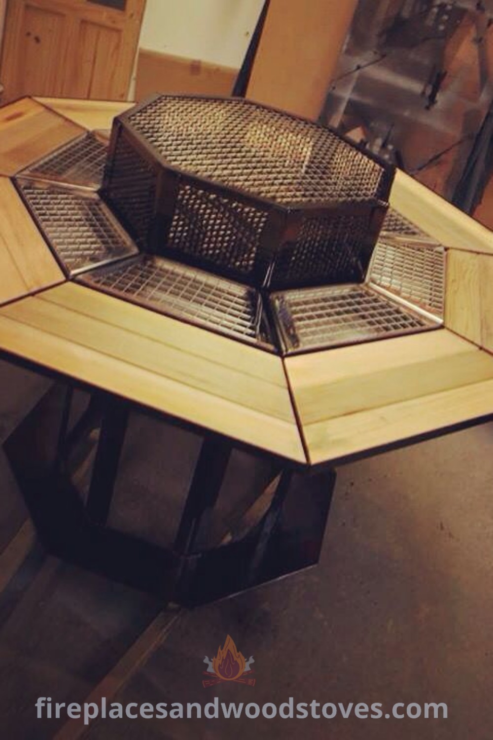 A stylish Acorn Grill Table made of wood and metal, perfect for outdoor grilling and entertaining. Discover stylish designs and ideas that will wow your guests at patioandhomefurniture.com.