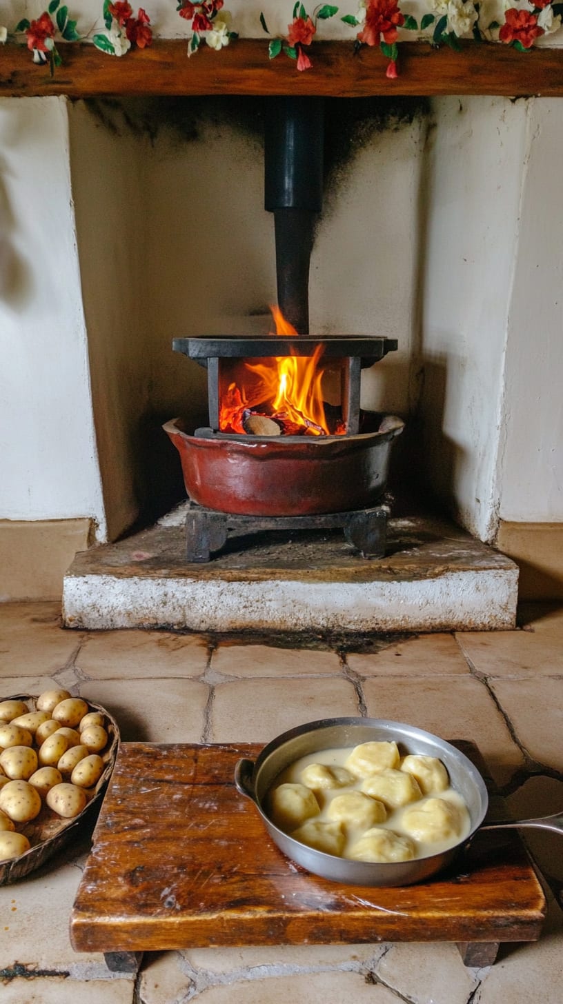 A warm and inviting scene of an old Irish cottage