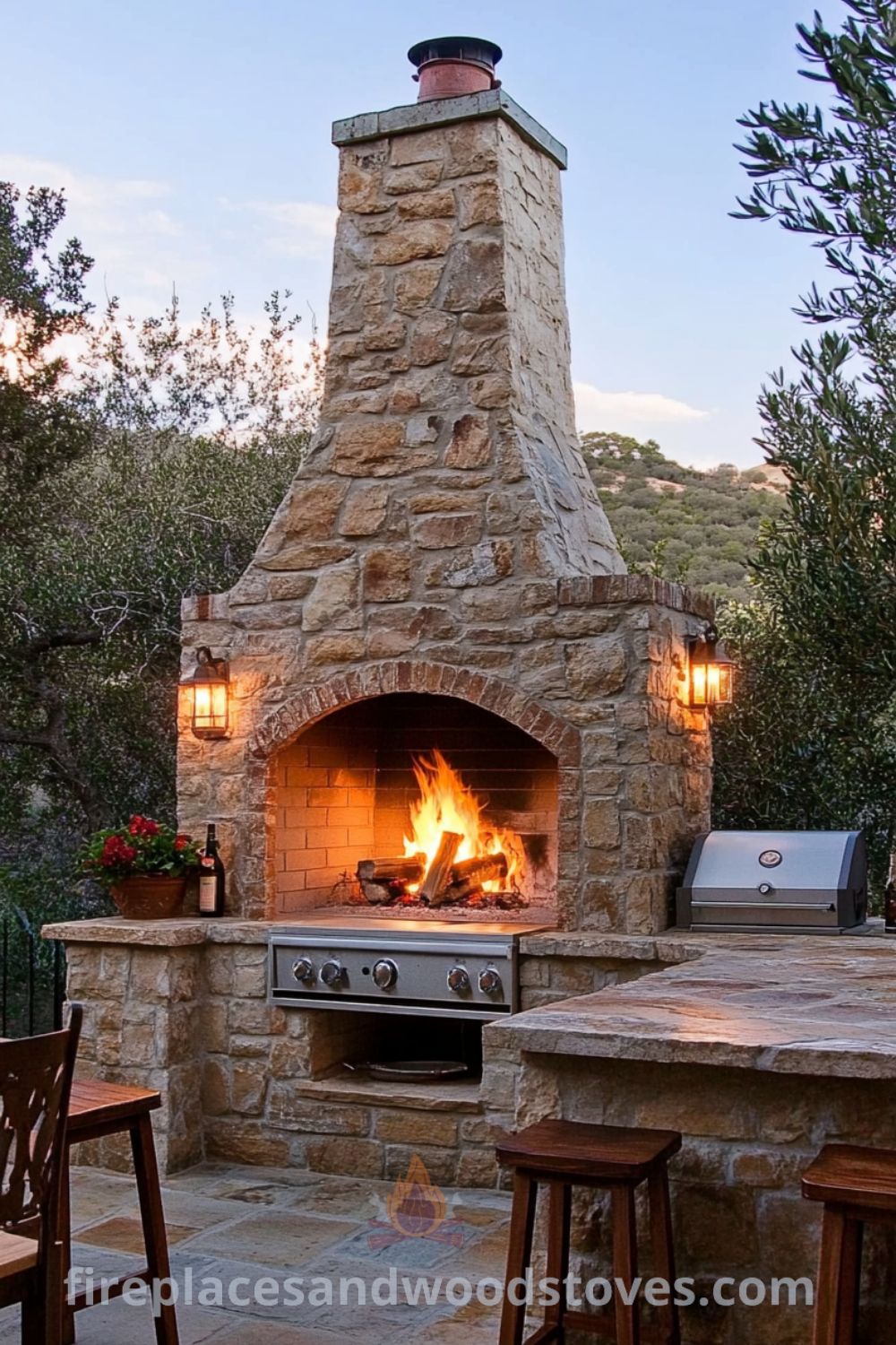 Charming backyard oven setup featuring a brick oven and cozy outdoor kitchen design on fireplacesandwoodstoves.com, showcasing inviting decor ideas for cozy cooking and outdoor entertaining.